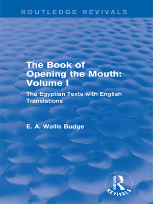 cover image of The Book of Opening the Mouth